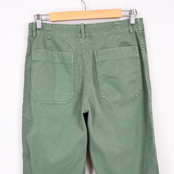 Madewell Taper Leg Utility Pant Garment Dyed Twill Green Size 4 Petite NWT - Picture 8 of 11